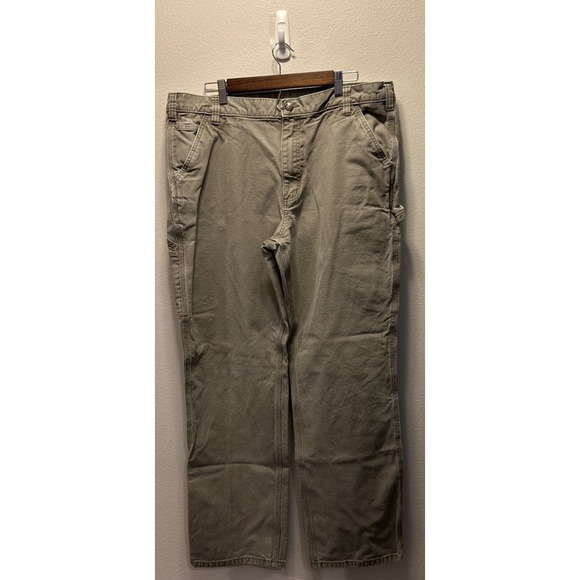 Original Carhartt Men's Carpenter Relaxed Fit Jeans Gray 42x34‎ - Picture 1 of 6